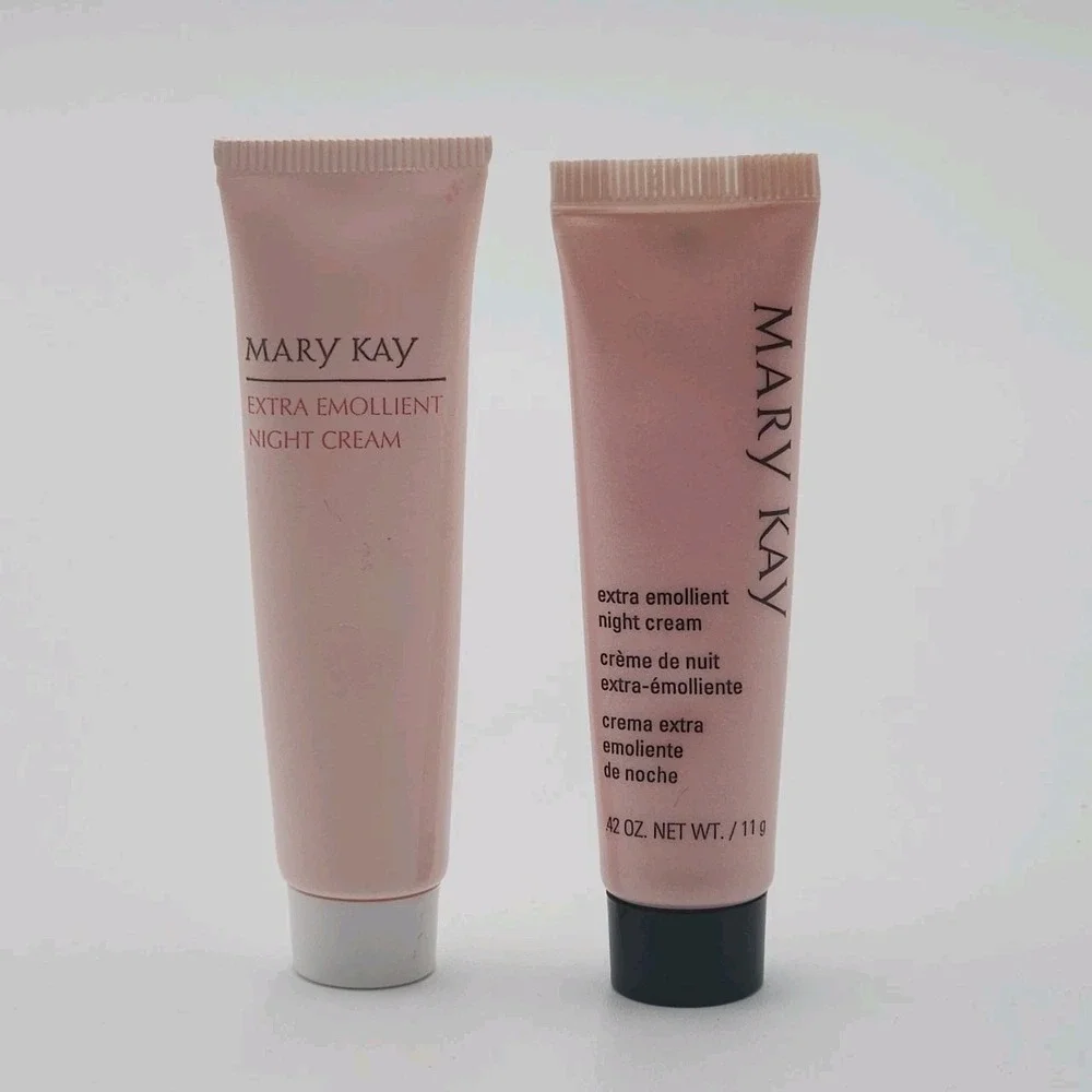 Mary Kay Extra Emollient Night Cream Travel .42 Oz Lot Of 2 New Old Stock